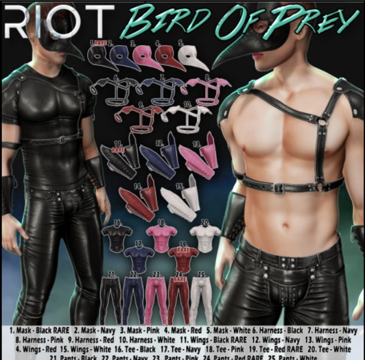 04. RIOT / Bird Of Prey Mask - Red