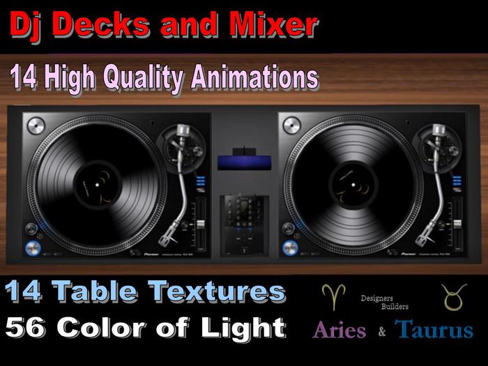 Dj Decks and Mixer - Dj Booth V2 - 14 Animations