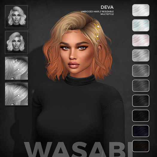 Wasabi // Deva Mesh Hair - B&W