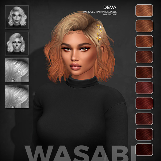 Wasabi // Deva Mesh Hair - Reds