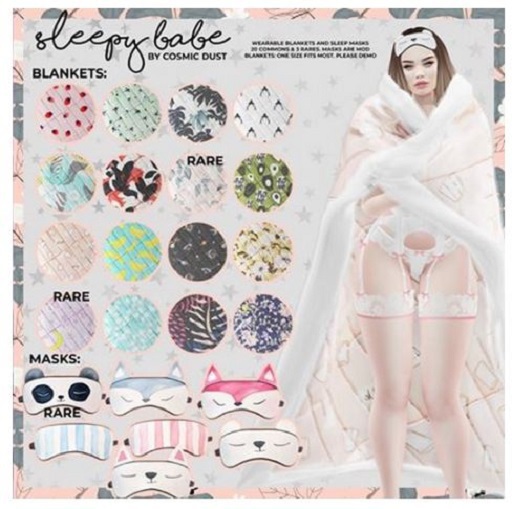 [Cosmic Dust] - Blue Stripes Mask