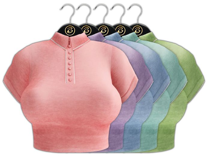 Baetik : Kit Polo Top : Pastry