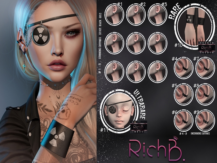 RichB. Kaos Earrings #3 Gold