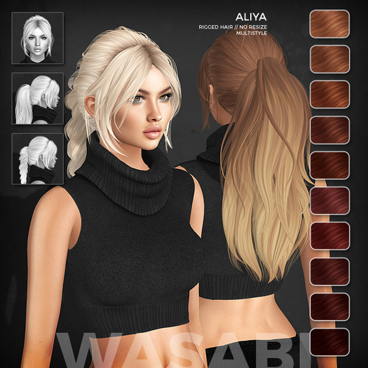 Wasabi // Aliya Mesh Hair - Reds