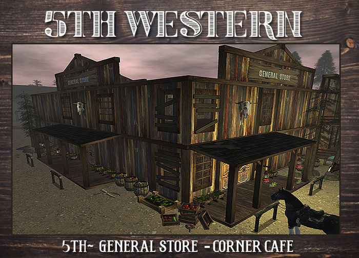 Second Life Marketplace 5TH MESH Western General Store/Corner Cafe