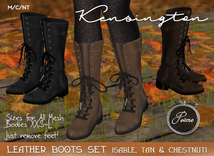 {Poeme} Kensington Leather Boots Set
