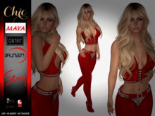 Brunsen! Maya Sexy Outfit Complete Red