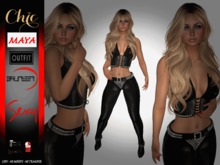 Brunsen! Maya Sexy Outfit Complete Black