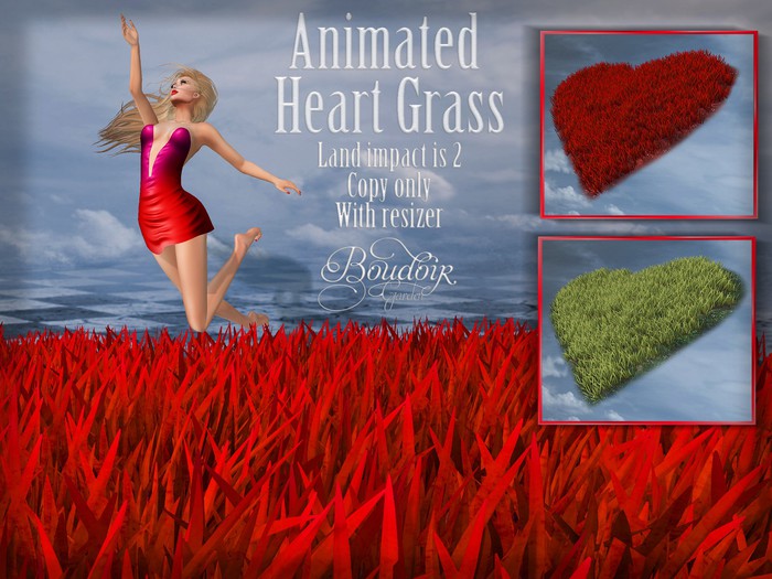 Animated Heart Grass