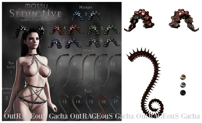 Mossu - Seductive. Horns & Tail - Red