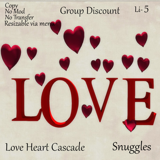 Love Heart Cascade By Snuggles Boxed