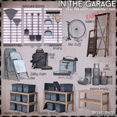Second Spaces - In the Garage - folding chairs blue