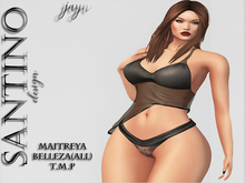 ADD ME !!!Santino Design-Transparent Top& Pantie- Black