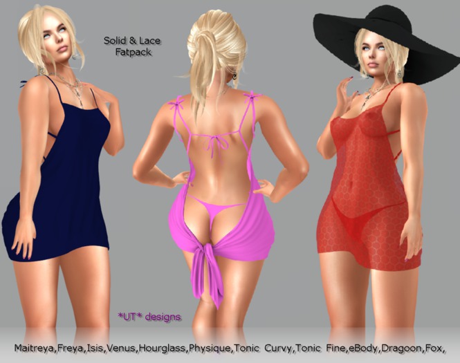 0006204 Mesh Mini Dress [Solid&Lace Fatpack]