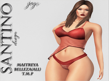 ADD ME !!!Santino Design-Transparent Top& Pantie-Red