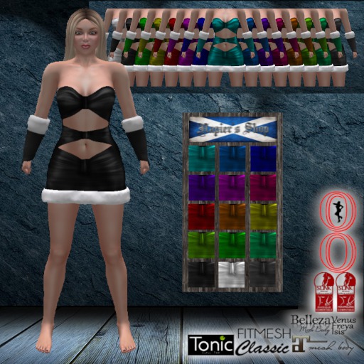 Shy Strapless Cut Out Mini Dress Texture Change HUD MP Box