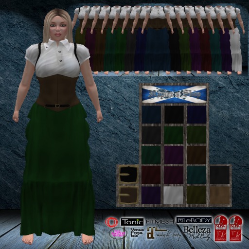 Shy Steampunk Librarian Texture Change HUD MP Box