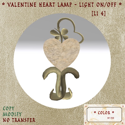 Valentine Heart Lamp [Light on/off] 