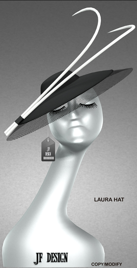 JF Design - Laura Hat - Black/White