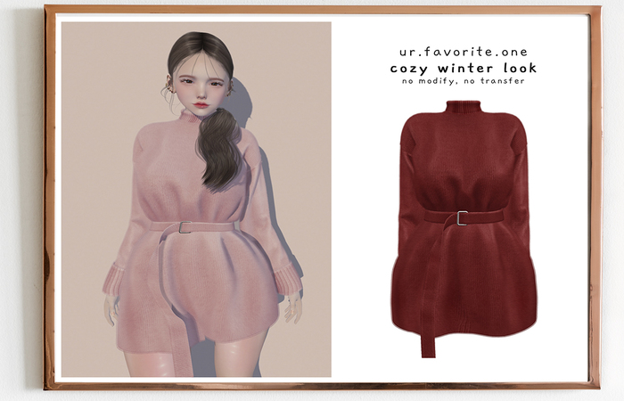 ::{u.f.o}::cozy winter look - red<WEAR>