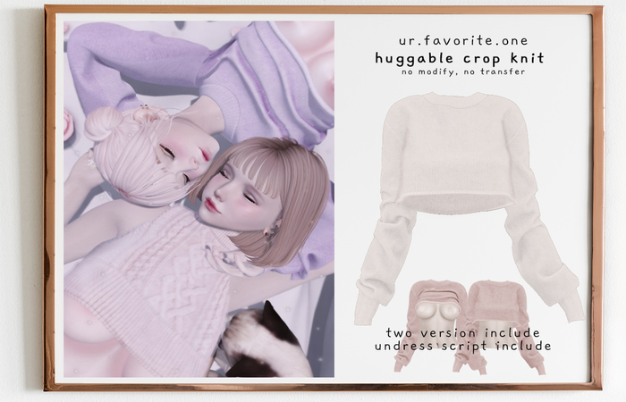 ::{u.f.o}::huggable crop knit - white
