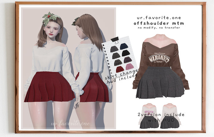 ::{u.f.o}::offshoulder mtm - brown<WEAR>