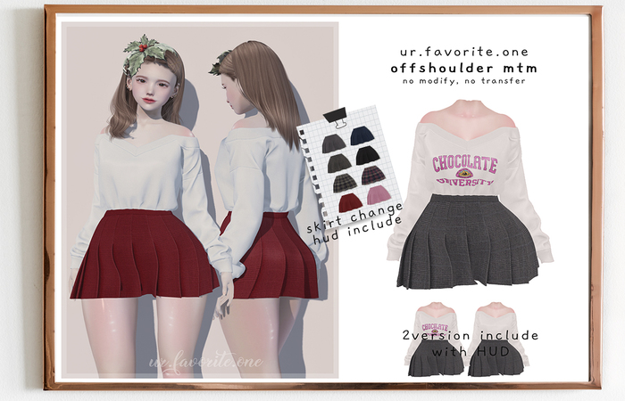 ::{u.f.o}::offshoulder mtm- white<WEAR>