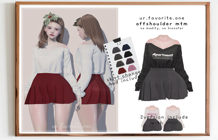 ::{u.f.o}::offshoulder mtm - black<WEAR>