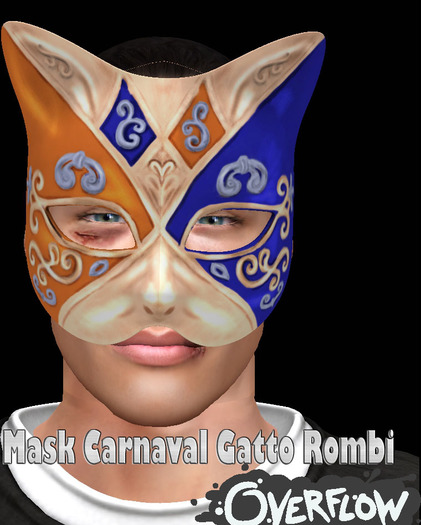 !O.F! Mask Carnaval Gatto Rombi