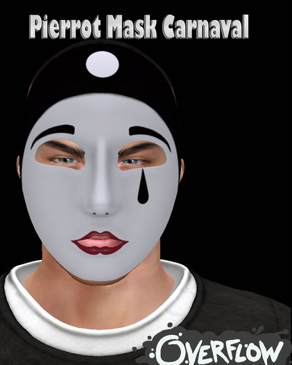 !O.F! Pierrot Mask Carnaval