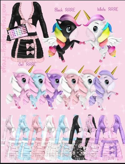 *CK* Sweetheart gacha Dream unicorn  white RARE