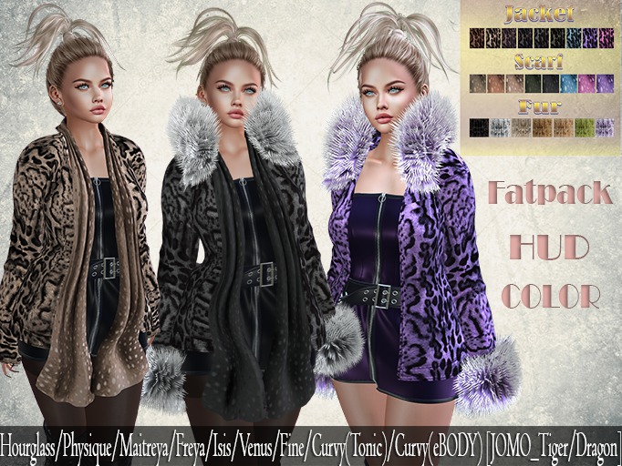 50% Sale InStyle-Jacket v1HUD -Fatpack (Hourglass/Physique/Maitreya/Freya/Isis/Venus/Fine/Curvy 