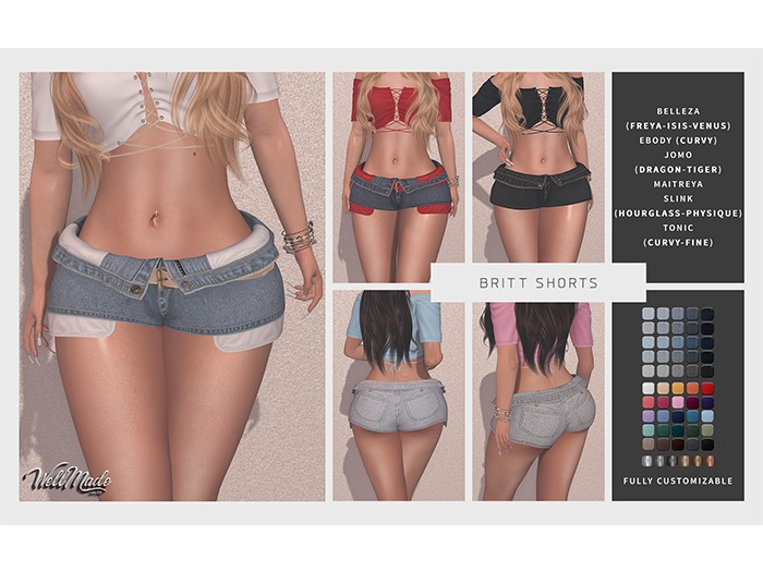 [WellMade] Britt Shorts 