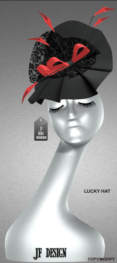 JF Design - Lucky Hat - Black/Red