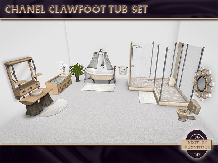 Chanel Clawfoot Tub Set - PG Version - BOXED