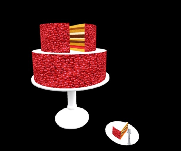 Valentine Candy Hearts Cake