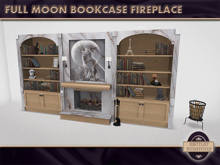 Full Moon Bookcase Fireplace - PG Version - BOXED