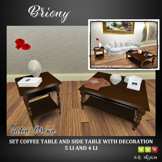BHD Briony Satin Brown