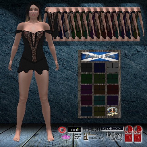 Shy Corset with Panties Texture Change HUD MP Box