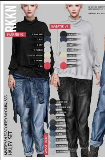 RKKN. Hailey Sweater V1 PaleBlue/HG