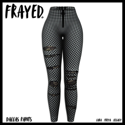 Frayed - Dallas Pants - Houndstooth