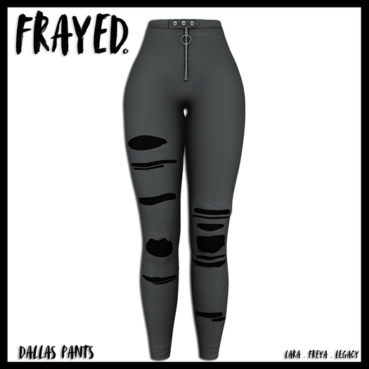 Frayed - Dallas Pants - Grey