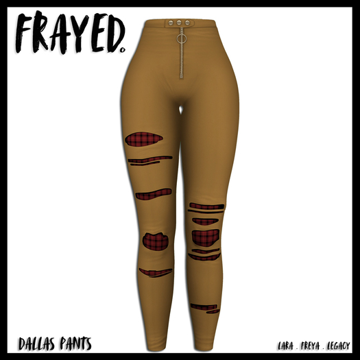 Frayed - Dallas Pants - Mustard