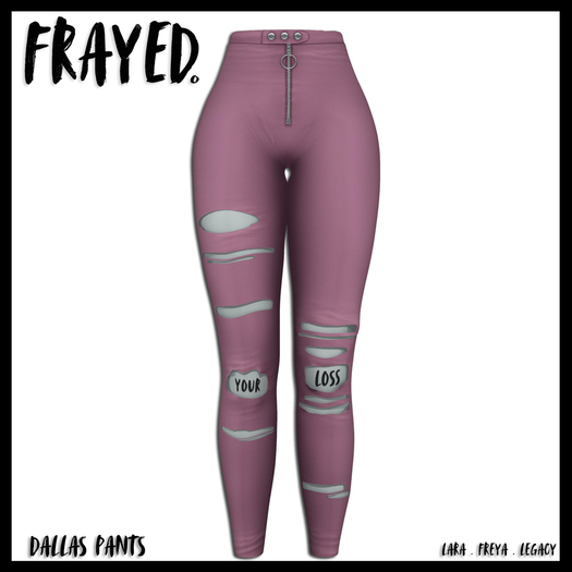 Frayed - Dallas Pants - Pink