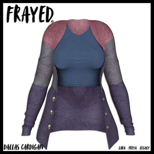 Frayed - Dallas Cardigan - Colourblock 2