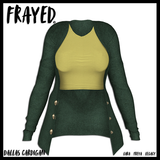 Frayed - Dallas Cardigan - Green