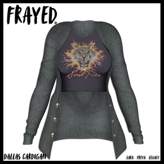 Frayed - Dallas Cardigan - Grey