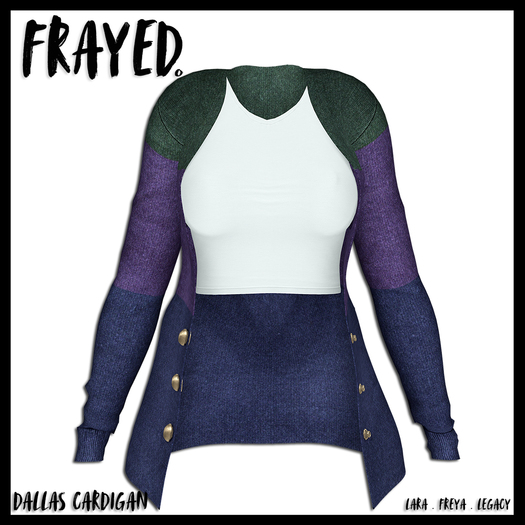 Frayed - Dallas Cardigan - Colourblock 1