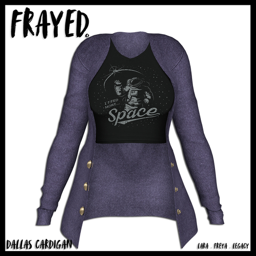 Frayed - Dallas Cardigan - Purple