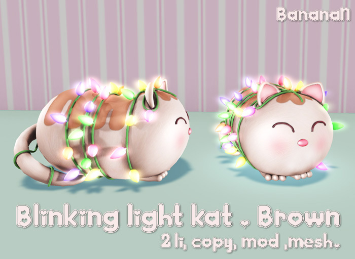 Blinking lights Kat - brown  (boxed)